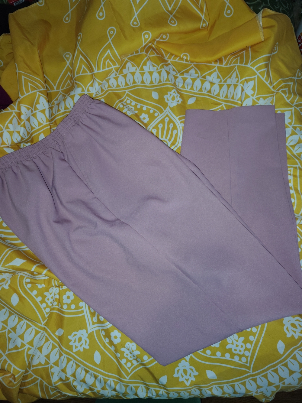 Alfred Dinner Elastic-Waist Pants in Dusty Mauve